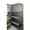 Image 6 : 2 METAL SHELVING UNITS 49" X 76", 2 TAYMOR DOOR CLOSERS, BOXES OF XMAS DECORATIONS, AND MISC DRYWALL