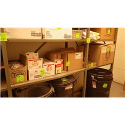 UNOPEN BOX OF COFFE FILTERS, 1.5 CASES OF POLY GLOVES, 1.5 CASES OF STRAWS, BOX OF MISC KNIVES, BOX 