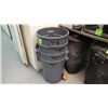 Image 1 : 6 ASSORTED PLASTIC GARBAGE PAILS