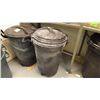 Image 3 : 6 ASSORTED PLASTIC GARBAGE PAILS