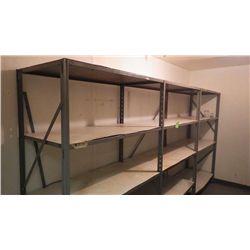 TWO 12' X 76" METAL SHELVING UNITS