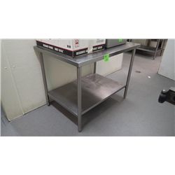 45" X 32" STAINLESS STEEL TABLE WITH LOWER SHELF