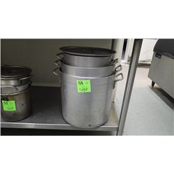 3 LARGE STOCK POTS