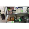 Image 1 : 6 PLASTIC CUTTING BOARDS, ONE WOOD CUTTING BOARD, PLASTIC CONTAINERS, AND GLOVES