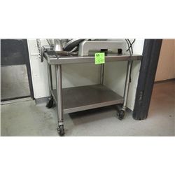 24" X 30" STAINLESS STEEL TABLE WITH WHEELS