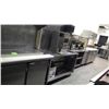 Image 2 : 51" X 20" STAINLESS STEEL SHELF WITH SINK, FAUCET, PAPER TOWEL DISPENSER, AND SOAP DISPENSER