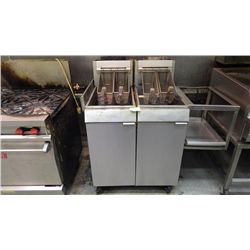 4 POT STAINLESS STEEL NATURAL GAS DEEP FRYER