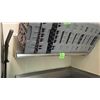 Image 7 : 113" L SHAPED STAINLESS STEEL COUNTER WITH SINK AND FAUCET, AND SILVER POWER PRESOAK DISPENSER