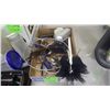 Image 3 : BOX OF APPRONS, TOWELS, PAPER TOWELS, AN MISC ITEMS