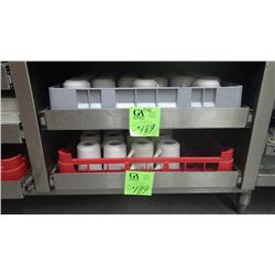 APPROX 58 WHITE COFFEE MUGS