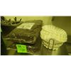 Image 1 : TWO FIVE LB SEALED BAGS OF GOOD HOST COFFE BEANS AND RACK WITH FILTERS