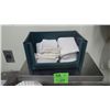 Image 4 : STAINLESS STEEL SHELF, SOAP DISPENSER, PAPER TOWEL DISPENSER, AND TRAY WITH NAPKINS