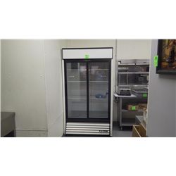 TRUE SLIDING GLASS DOOR COOLER APPROX 43.5" W X 78.5" H X 29" D
