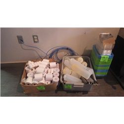 MISC PAPER ROLLS, PLASTIC BOTTLES, PLASTIC TRAYS, AND TINFOIL TRAYS
