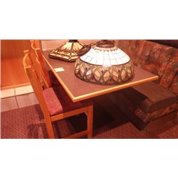 SINGLE PEDISTAL TABLE SEATS 4