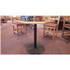 Image 2 : 1 SINGLE PEDESTAL OCTAGONAL TABLE (FOUR PERSON)