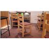 Image 3 : 4 SOLID WOOD CHAIRS WITH CLOTH SEAT