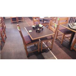 2 SOLID WOOD CHAIRS WITH CLOTH SEAT