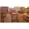 Image 2 : 2 SOLID WOOD CHAIRS WITH CLOTH SEAT