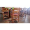 Image 3 : 4 SOLID WOOD CHAIRS WITH CLOTH SEAT