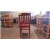 Image 3 : 6 SOLID WOOD CHAIRS (3 GREEN, 3 RED)