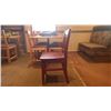 Image 4 : 6 SOLID WOOD CHAIRS (3 GREEN, 3 RED)