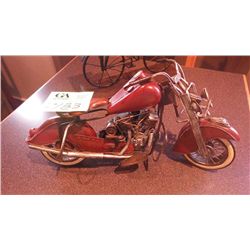 HANDCRAFTED MODEL OF ANTIQUE MOTORCYCLE