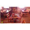 Image 1 : 4 SOLID WOOD CHAIRS WITH CLOTH SEAT