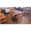 Image 3 : 4 SOLID WOOD CHAIRS WITH CLOTH SEAT