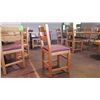 Image 6 : 4 SOLID WOOD CHAIRS WITH CLOTH SEAT