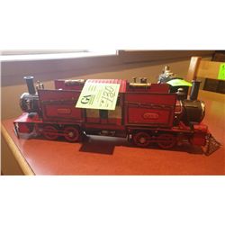HANDCRAFTED TIN MODEL OF ANTIQUE TRAIN