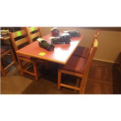 1 SINGLE PEDESTAL TABLE (FOUR PERSON)