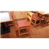 Image 1 : 2 SOLID WOOD CHAIRS WITH CLOTH SEAT