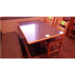 1 SINGLE PEDESTAL TABLE (FOUR PERSON)