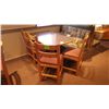 Image 1 : 4 SOLID WOOD CHAIRS WITH CLOTH SEAT