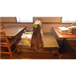 2 DOUBLE SIDED BOOTH SEATS (2 PERSON), 1 SINGLE SIDED BOOTH SEAT