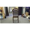 Image 7 : 70L X 40W  SOLID WOOD TABLE WITH LEAF INSERTED AND 6 SOLID WOOD CHAIRS