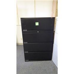 4 DRAWER FILING CABINET 36W X 52H X 18D. CABINET IS AT GRASSWOOD OFFICE