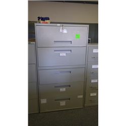 5 DRAWER FILING CABINET 36W X 66H. CABINET IS AT GRASSWOOD OFFICE