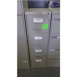 4 DRAWER FILING CABINET 18W X 52H X  27D. CABINET IS AT GRASSWOOD OFFICE