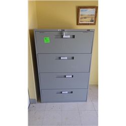 4 DRAWER FILING CABINET 36W X 52H X 18D. CABINET IS AT GRASSWOOD OFFICE