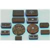 Image 1 : Collection of twelve Victorian papier-mache & wooden snuff boxes of various...