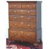 Image 1 : Early C18th George I walnut & crossbanded chest on stand with moulded cornice...