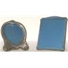 Image 1 : Edwardian HM silver heart shaped strut mirror with bevelled plate, William...