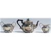 Image 1 : Edwardian Art Nouveau HM silver 3-piece teaset, Birmingham 1905, approx. 33...