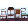 Image 1 : Pair of early Victorian rosewood side chairs with carved mid rails & drop-in...
