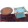 Image 1 : Victorian walnut & parquetry inlaid circular topped games table with marquetry...