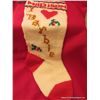 Image 1 : Hand Knit 'I Love Barbie' Christmas Stocking