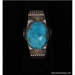 Morenci Turquoise Oval Sterling Ring