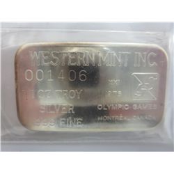 Rare 1976 Montreal Olympic .999 silver bar